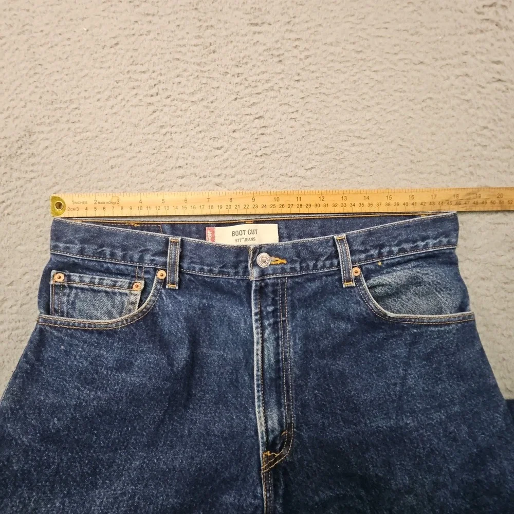 VTG Levis 517 Jeans Mens 36x30 Blue Denim Western Bootcut Ranch Rodeo Mexico Y2K